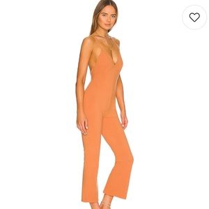 NEW Lovers and Friends Pietra Jumpsuit in Camel Brown